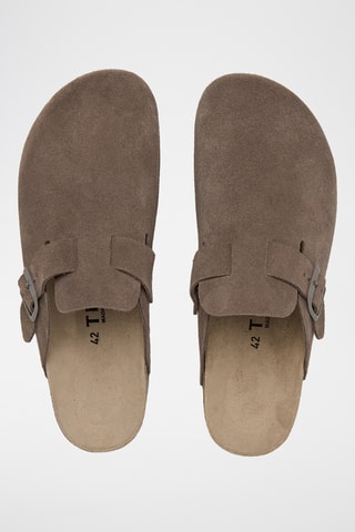 Socas em couro - Castanho