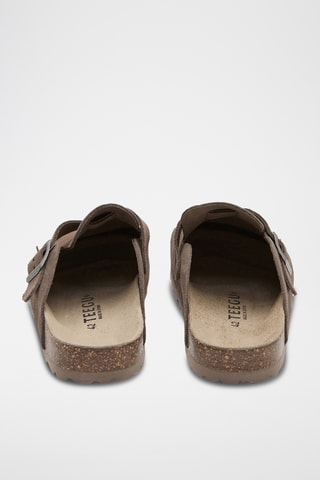 Socas em couro - Castanho