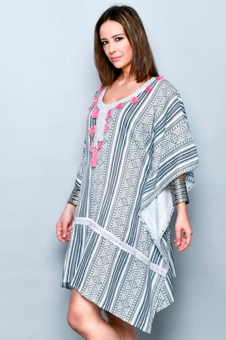 Vestido direito Preto e branco - Branco e preto