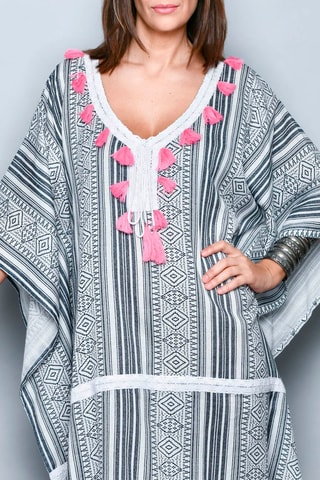 Vestido direito Preto e branco - Branco e preto