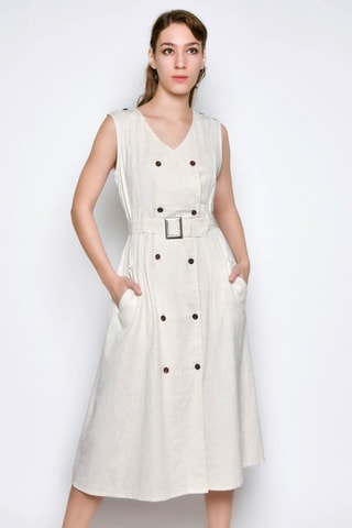 Vestido-camisa - Bege - 