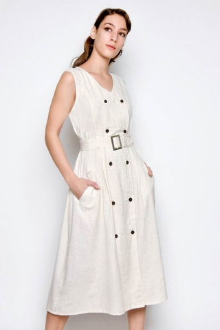 Vestido-camisa - Bege - 