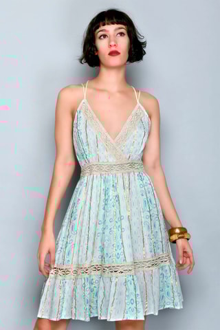 Vestido trapézio Branco - Branco