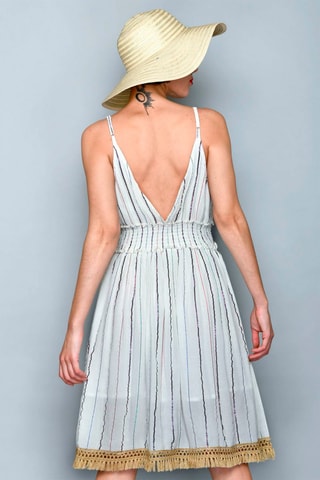 Vestido trapézio Branco - Branco