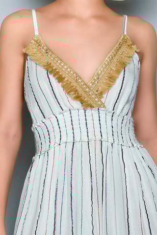 Vestido trapézio Branco - Branco