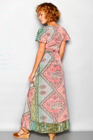 Vestido trespasse Multicolor - Multicor