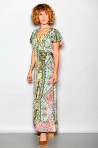 Vestido trespasse Multicolor - Multicor