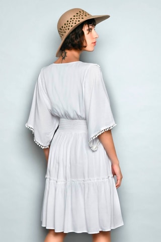 Vestido estilo patinadora Branco - Branco