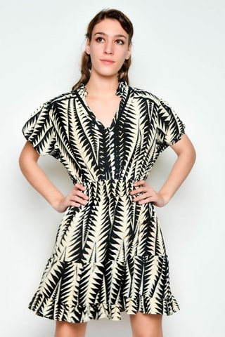 Vestido estilo patinadora - Preto - Branco e preto