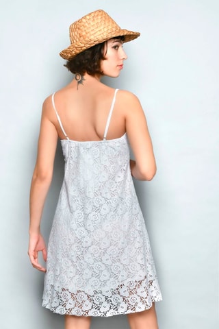 Vestido trapézio Branco - Branco