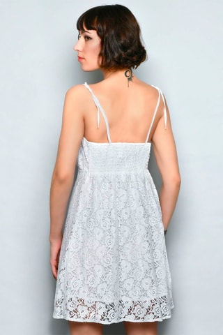 Vestido trapézio Branco - Branco