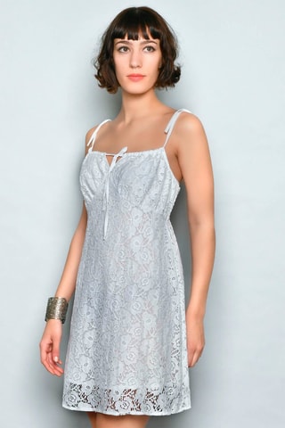 Vestido trapézio Branco - Branco