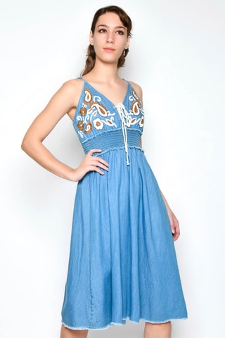 Vestido midi - Azul - Azul