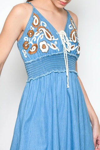 Vestido midi - Azul - Azul