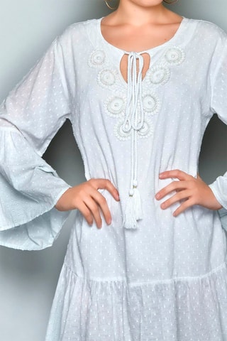 Vestido trapézio Branco - Branco