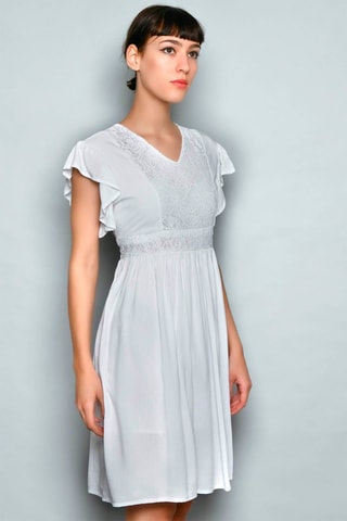 Vestido estilo patinadora Branco - Branco