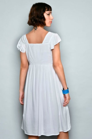 Vestido estilo patinadora Branco - Branco