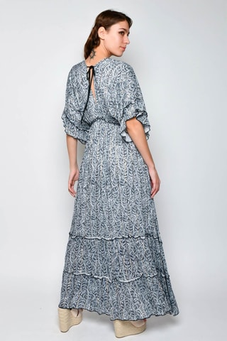 Vestido comprido - Cinzento - Cinzento