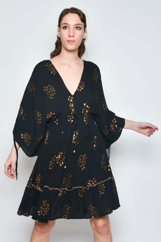 Vestido estilo patinadora - Preto - Preto