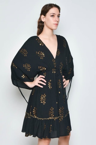 Vestido estilo patinadora - Preto - Preto