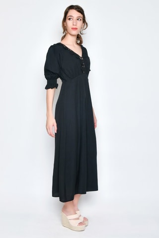 Vestido midi - Preto - 