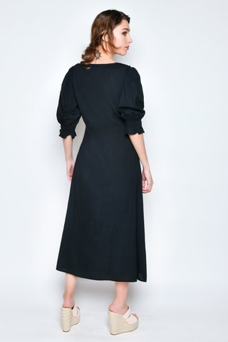 Vestido midi - Preto - 