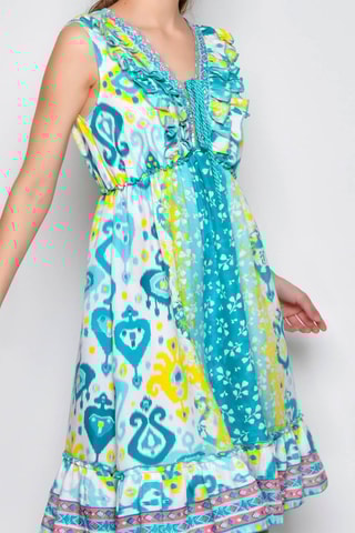 Vestido trapézio - Azul - Azul