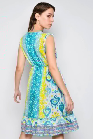 Vestido trapézio - Azul - Azul