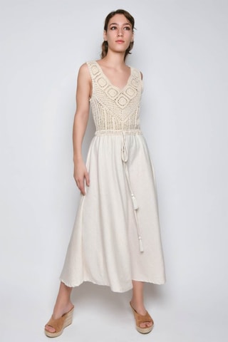 Vestido comprido - Camel - Camel