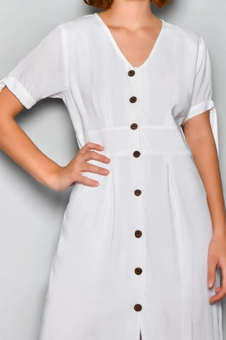 Vestido-camisa Branco - Branco