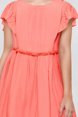Vestido com folhos 
Laranja - 