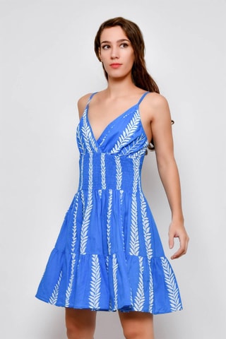 Vestido estilo patinadora 
Azul - 
