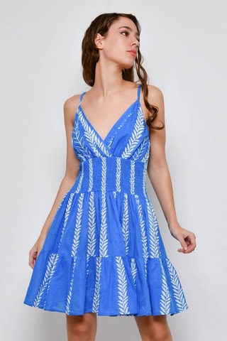 Vestido estilo patinadora 
Azul - 