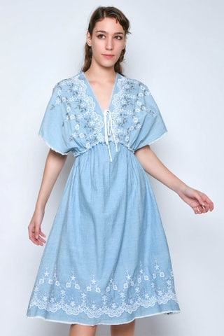 Vestido midi - Azul - 