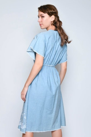 Vestido midi - Azul - 