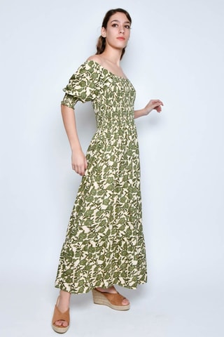 Vestido comprido - Verde -  e 