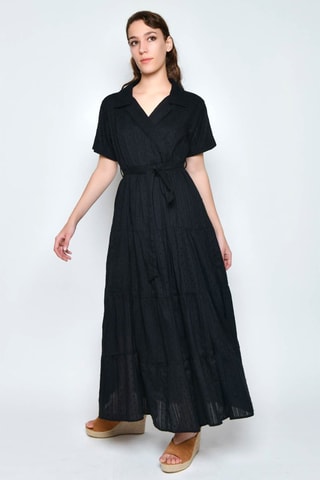 Vestido comprido - Cinzento-escuro - 