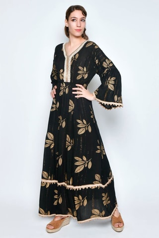 Vestido comprido - Preto -  e 