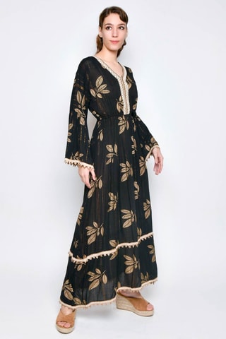 Vestido comprido - Preto -  e 