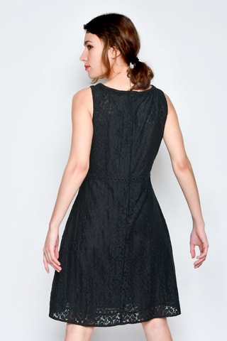 Vestido estilo patinadora sem mangas - Preto - 