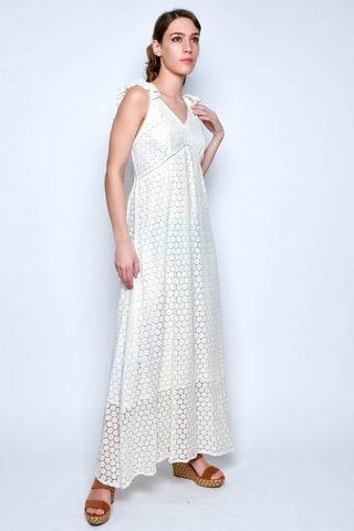 Vestido comprido - Bege - 