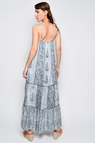 Vestido comprido - Cinzento -  e 