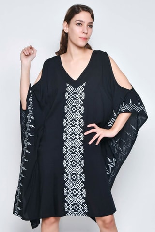 Vestido direito - Preto -  e 