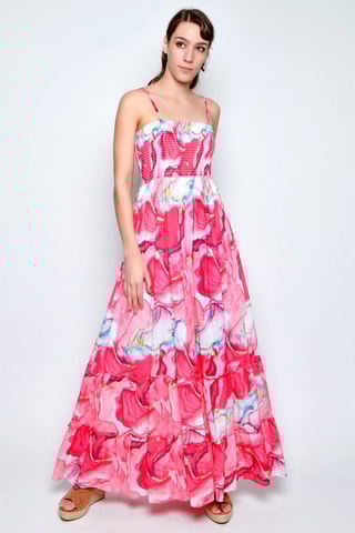 Vestido comprido - Fúcsia - 