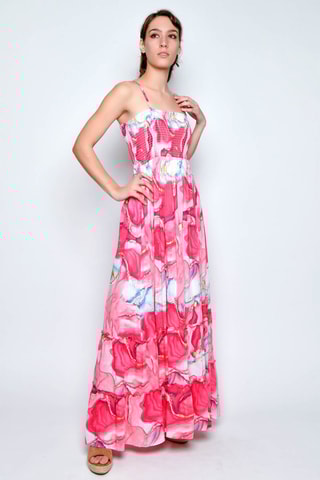 Vestido comprido - Fúcsia - 