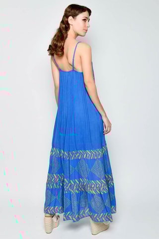 Vestido comprido - Azul -  e 
