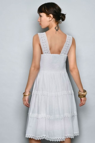 Vestido midi 
Branco - 