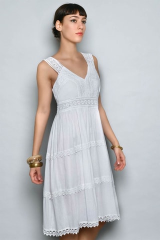 Vestido midi 
Branco - 