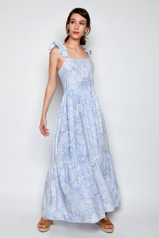 Vestido comprido - Azul - 