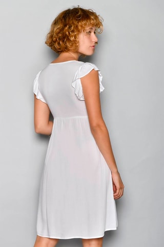 Vestido estilo patinadora Branco - Branco, vermelho, azul e laranja